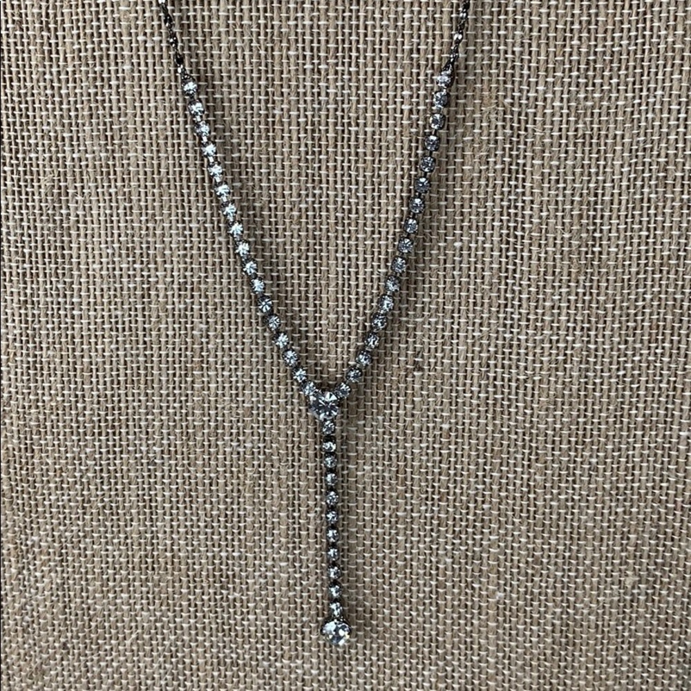 Dainty Rhinestone Necklace - Picture 4 of 6